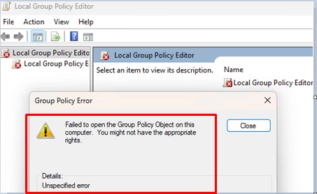 Troubleshooting: How to Resolve “Failed to Open the Group Policy Object” on Your Computer
