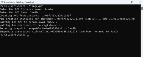 Step-by-Step Guide on Creating an Amazon Machine Image (AMI) for an EC2 Instance using Bash and PowerShell Scripts