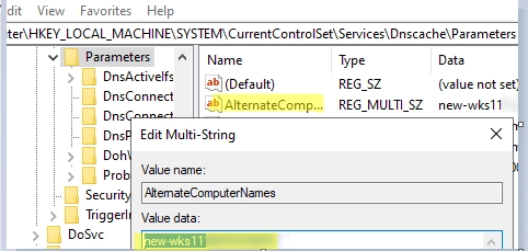 How to Configure Multiple Alternate DNS Names for a Windows Computer