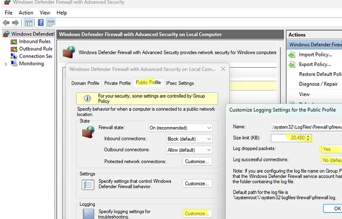 Configuring Windows Firewall Logging: A Step-by-Step Guide and Log Analysis Techniques