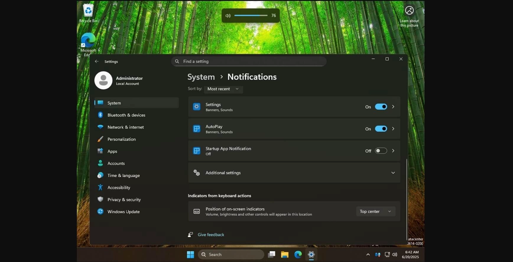 Windows 11 Update: Customize Your On-Screen Indicators Position, Including Volume Flyout!